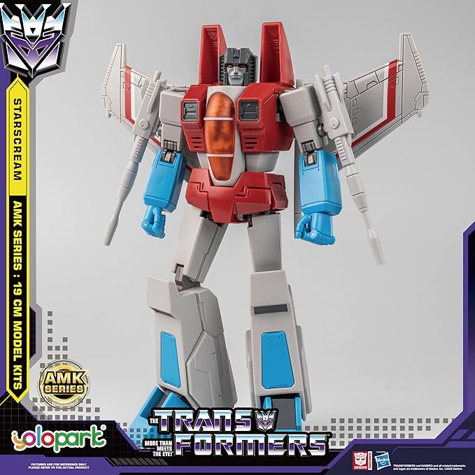 YOLOPARK Starscream Transformer Toys,AMK Series Transformers G1 Action Figures,7.48 Inch Highly Articulated Transformers Decepticon Toys for Adults Boys Girls,No Converting