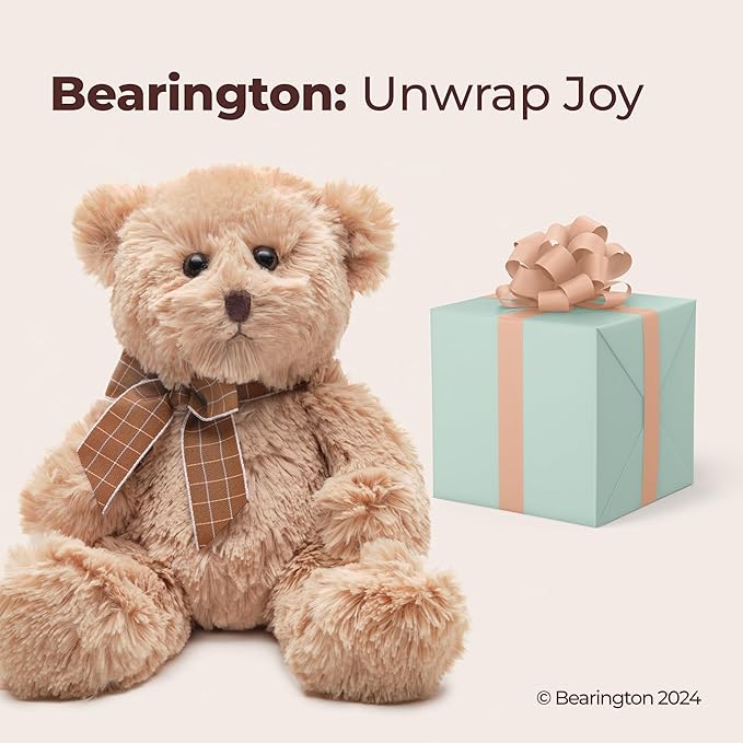Bearington Collection Lil' Bensen 10 in Small Teddy Bear Stuffed Animal Toy - Cuddly Teddy Bear for Baby