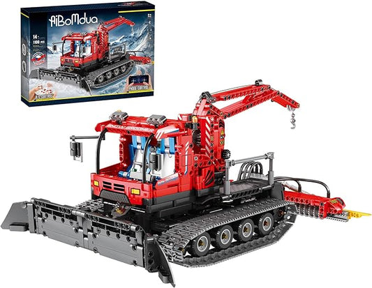 Technic Snow Blower Toys Blocks,2.4G RC Snowplow Truck MOC Building Set for Adults, Men,Collectible Home Decor