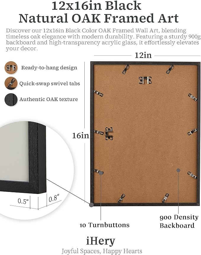 iHery 12x16in You Look So Good Framed Newspaper Wall Art | Premium Black OAK Wood Frame with Canvas Print, Vintage Newspaper Decor for Bedroom, Dorm, Vanity Room Living Room, 1Pack