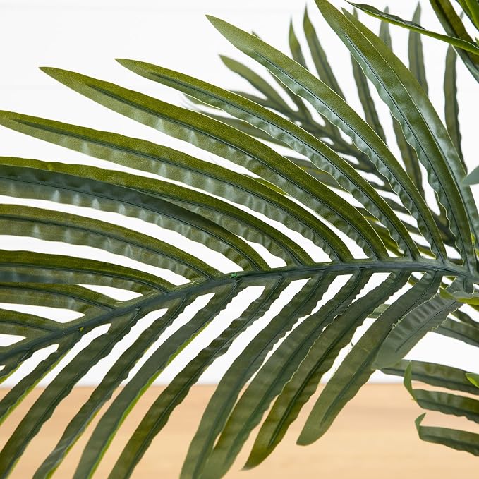 Nearly Natural 3ft Golden Cane Palm Tree - Artificial Tropical Tree with Realistic Green Fronds and Bamboo-Like Trunk, Includes Nursery Planter for Indoor Décor