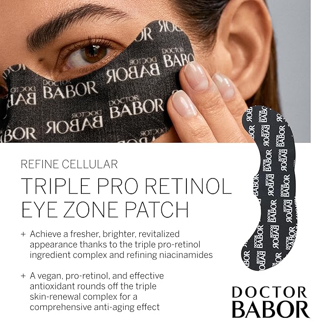 BABOR DOCTOR Retinol Eye Patches, Anti-Aging Eye Treatment, Fight Against Dark Circles, Tightenting and Anti-Wrinkle Eye Mask, 5 Pack