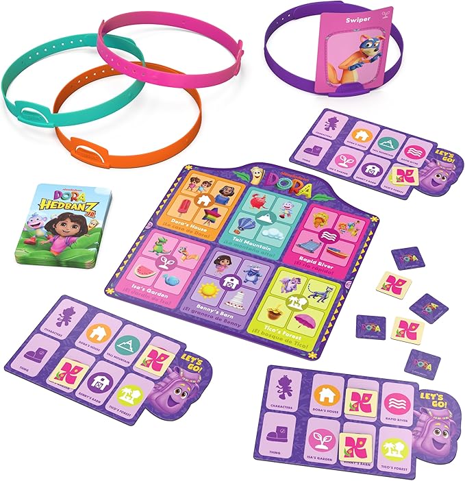 Spin Master Games, Dora the Explorer Hedbanz Jr., Picture Guessing Card Game, Includes Illustrations from Dora, Quick Questions & Easy to Play, 2-4 Players, Stocking Stuffer Gift Ideas for Ages 5 & Up