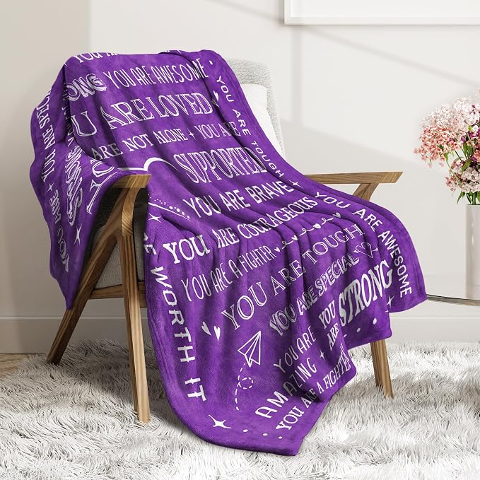 Blanket Gifts for Women or Men- Get Well Blanket | Inspirational Gifts, Feel Better After Surgery Gift, Thinking of You Present for Mom Grandma Aunt Sister Friend, 80'' x 60''