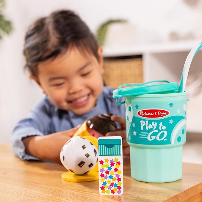 Melissa & Doug Play to Go 2-Pack: Cake and Cookies and Ice Cream, Play Food Travel Toys for Boys and Girls 3+