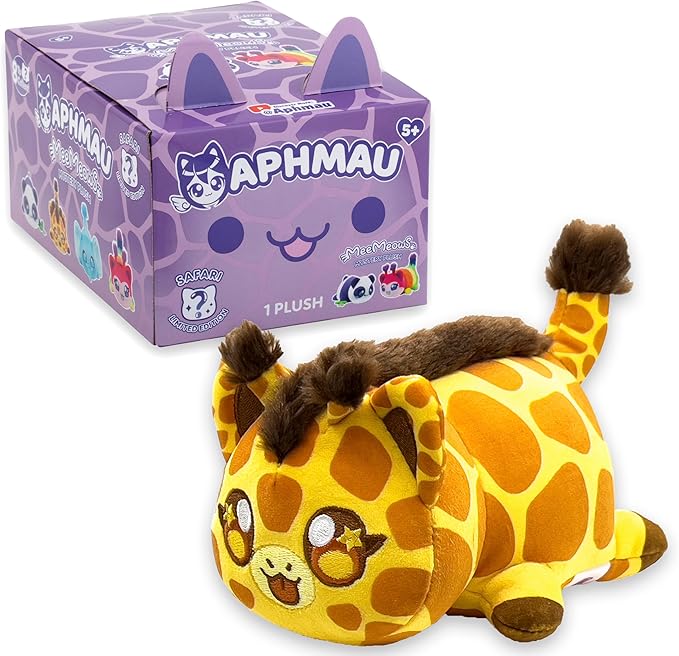 Aphmau 6” MeeMeow Mystery Plush – Series 1 Safari - 2 Pack; YouTube Gaming Channel, Blind Box, 2 of 8 Possible Safari MeeMeows, Official Merch