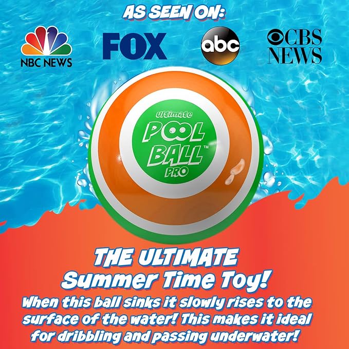 The Ultimate Pool Ball - Fill It with Water to Play Underwater Games - Best Outdoor Toys for Kids Ages 8-12 - Fun Easter Basket Stuffers for Boys & Ideas for 6, 7, 9, 10 & 11 Year Old Girls & Teens
