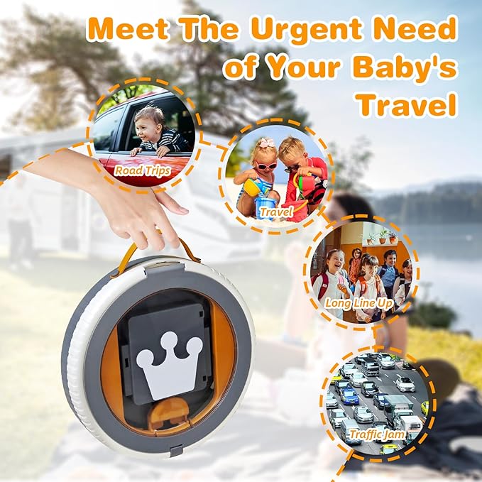 2025 Upgraded Portable Potty Training, Travel Potty for Toddler, portable toilet for kids Foldable, Apply to Seat Emergency Toilet for Camping, Outdoor,Car,3 rolls of garbage bags (Transparent-Gray)