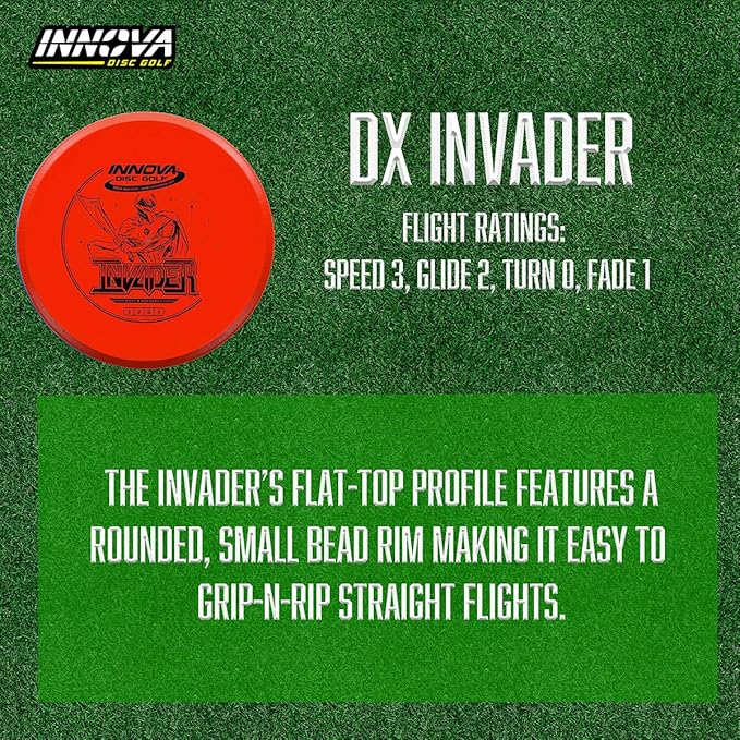 Innova Disc Golf Set 3 Pack – Disc Golf Starter Set for Beginners with Disc Golf Driver, Mid-Range, Disc Golf Putter DX Valkyrie, DX Invader, DX Mako3 and Mini