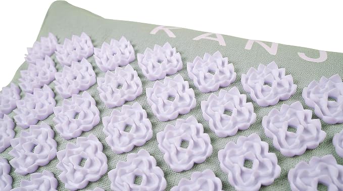 Kanjo Aroma Mint Acupressure Pillow - 100% Cotton Linen with Natural Cork Filling - Aromatherapy Pillow for Back Pain and Neck Pain Relief