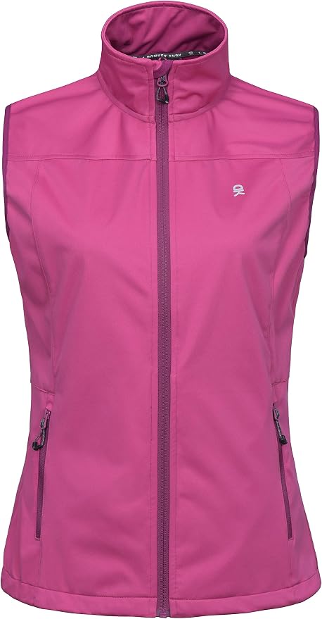 Little Donkey Andy Women's Lightweight Softshell Vest, Windproof Sleeveless Jacket for Running Hiking Travel