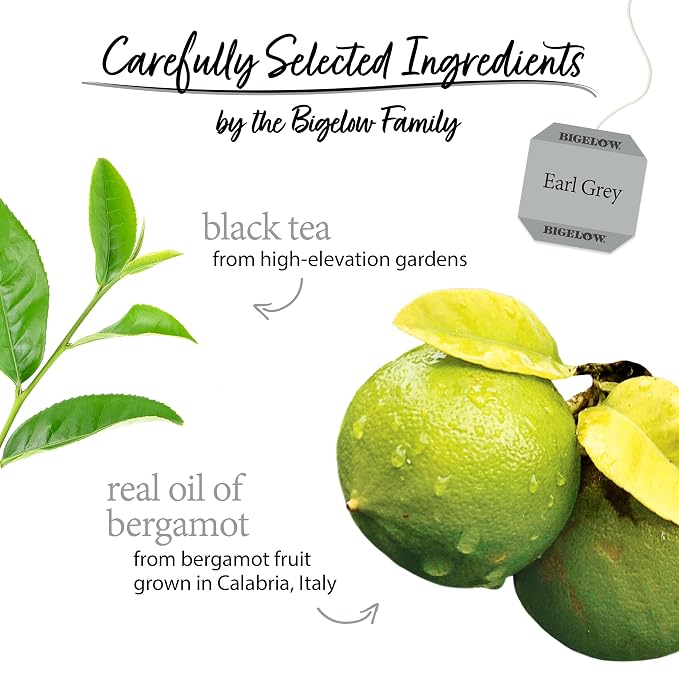 Bigelow Tea Earl Grey Black Tea, Caffeinated Tea, 100 Count Box (Pack of 1)
