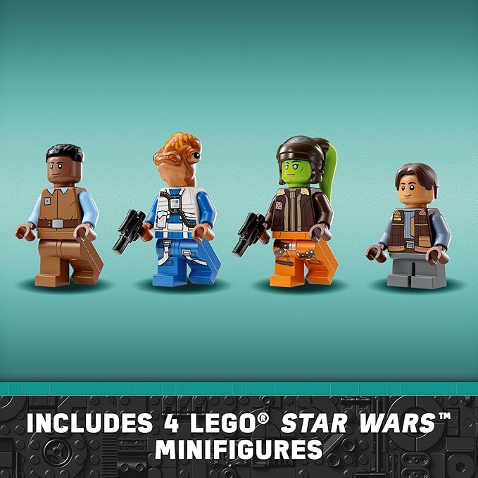 LEGO Star Wars Ahsoka Ghost and Phantom II Spaceship Toy - Star Wars Building Toys Set for Kids, Boys & Girls, Ages 10+ - Gifts for Birthdays - 5 Minifigures - 75357
