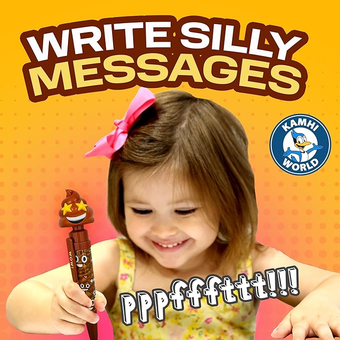Farting Poop Pen with Multiple Funny Sounds - Perfect Halloween Games & Novelty Gift for Teens, Kids & Boys - Pen & Prank Toy for Halloween Parties, Games & Family Fun All Day (Star Eyes)