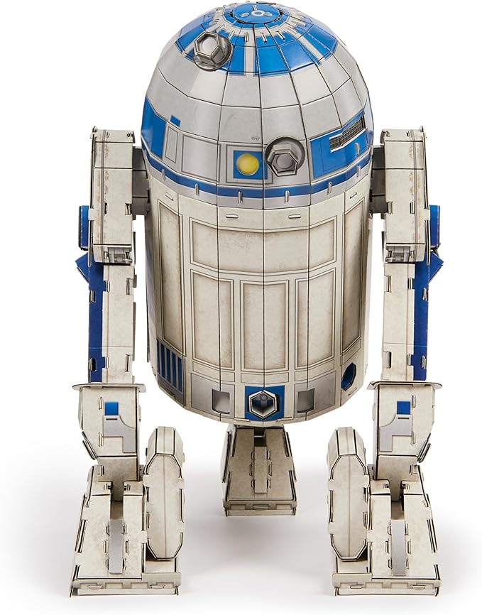 4D Build Star Wars R2-D2 Cardstock 3D Model Kit, Star Wars Gifts, Toys Desk Décor for Fans & Collectors, Adults & Teens 12+