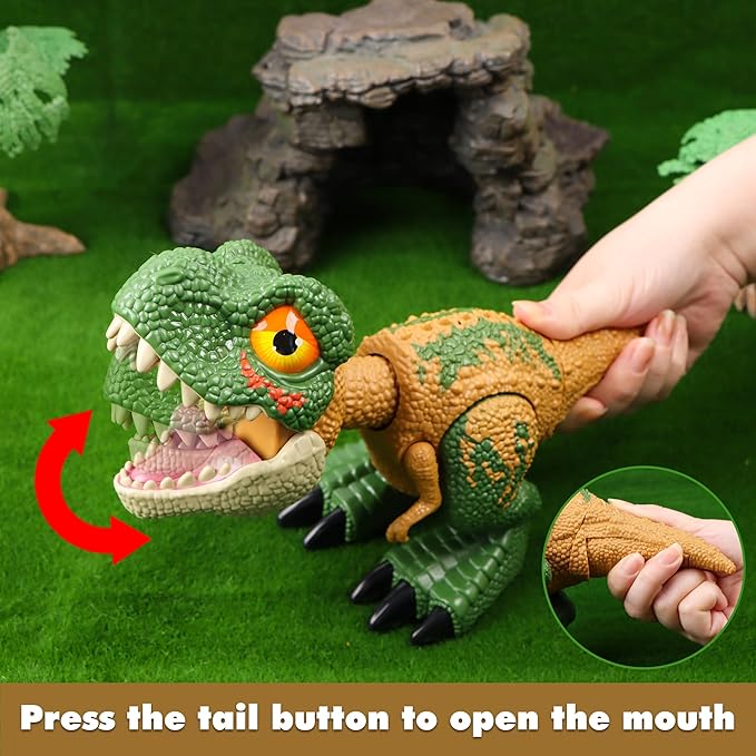Dinosaur Toys for Kids Ages 3-7, Best Birthday Gifts for 3 4 5 6 7 Year Old Boys, Ideal Education Dino Toy with Mist Spray & Roaring Sounds