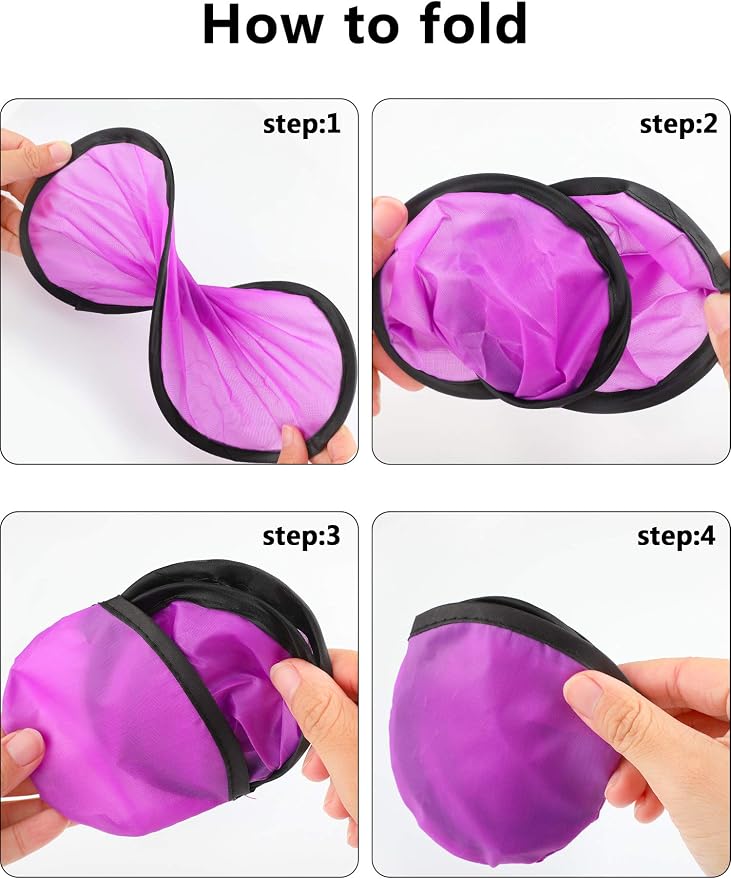 Gejoy Foldable Flying Disc Fans Bulk with Bags 9.8 Inch DIY Sublimation Handheld Cooling Fan Beach Flying Disc for Summer Outdoor Games Activities Birthday Wedding Party Favors