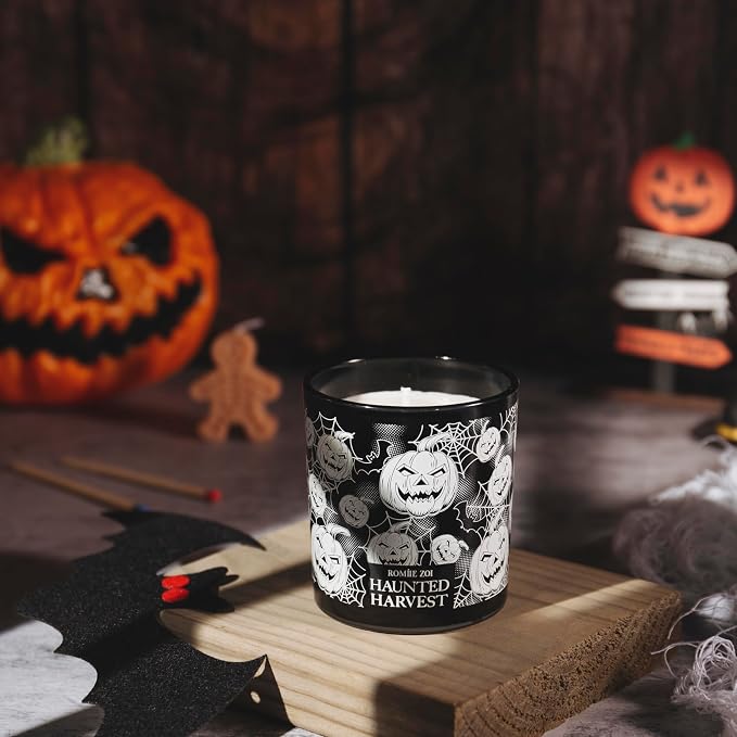 ROMIIE ZOI Scented Candle - Haunted Harvest Halloween - 6oz Soy Wax Candle for Autumn, Gift for Her/Him