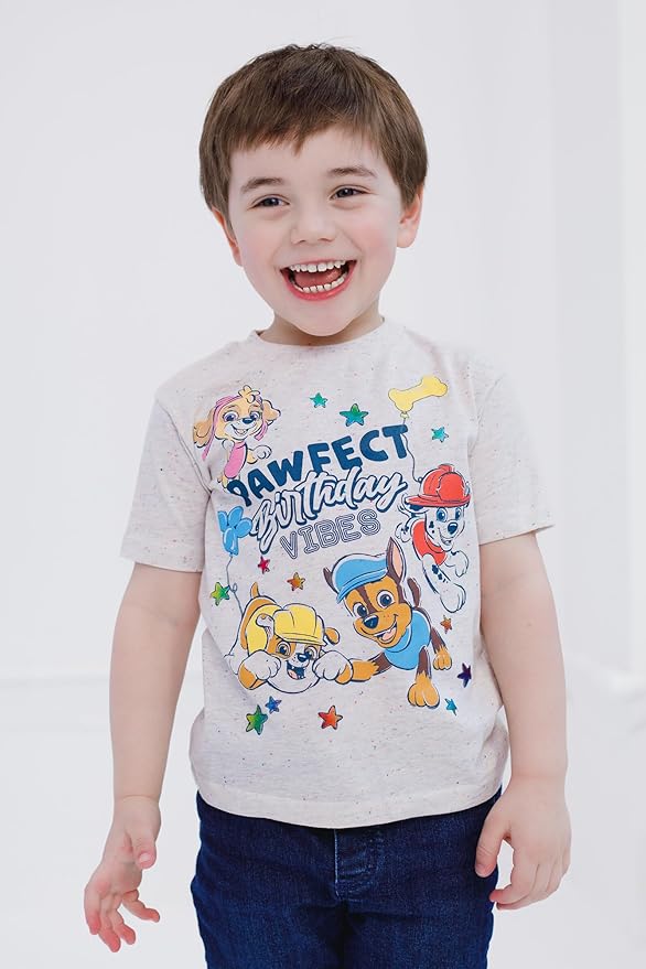 Paw Patrol Birthday T-Shirt Toddler to Little Kid Sizes (2T - 7-8)