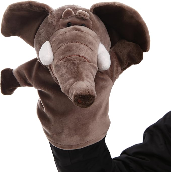 Animal Hand Puppets Set for Kids & Adults - 12.5" Premium Quality Soft Plush Toys with Movable Mouths - Perfect for Storytelling, Teaching, Preschool, Role-Play - Durable, Vibrant, Educational Puppets