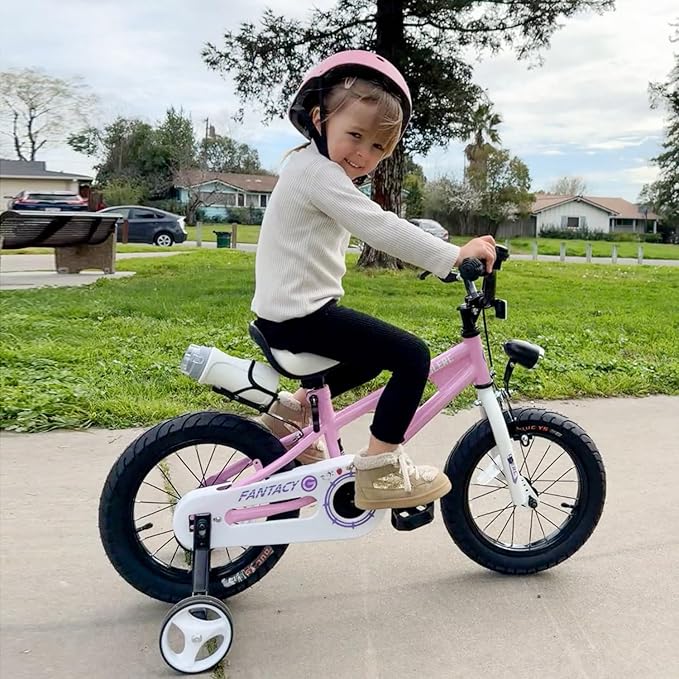 Glerc Fantacy Kids Bike, 12-20 Inch Children Bicycle for 2-13 Years Old Boys Girls, Kids Bicycle with Water Bottle Holder & Headlight & Training Wheels, Multiple Colors