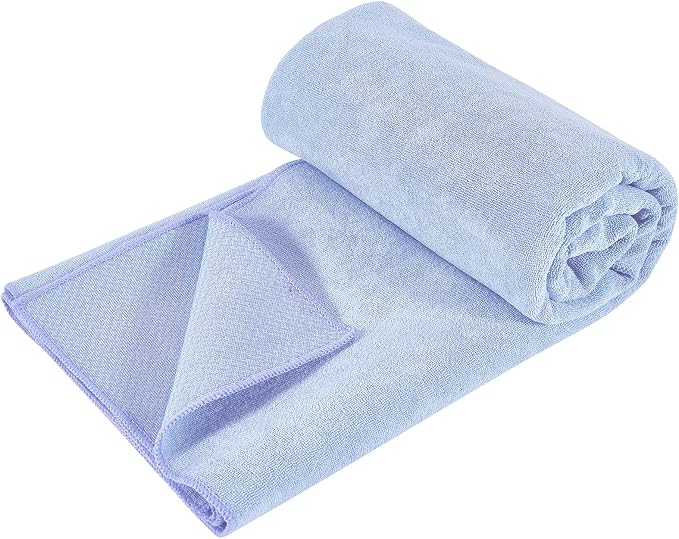 Hot Yoga Towel with Grip Dot, Non Slip Sweat Absorbent Microfiber Yoga Mat Towels for Hot Yoga, Pilates, Fitness and Workout 72inch x 24inch