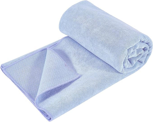 Hot Yoga Towel with Grip Dot, Non Slip Sweat Absorbent Microfiber Yoga Mat Towels for Hot Yoga, Pilates, Fitness and Workout 72inch x 24inch