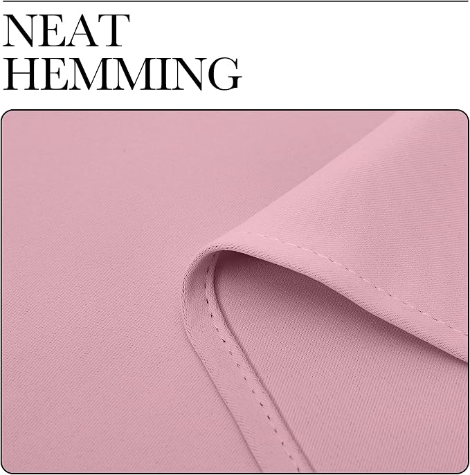 NICETOWN Patio Glass Door Blackout Curtains for Bedroom/Living Room, Privacy Panel Drapes for Dining Room and Guest Room (Crystal Pink, 42 inches Wide x 90 inches Long, 1 Pair)