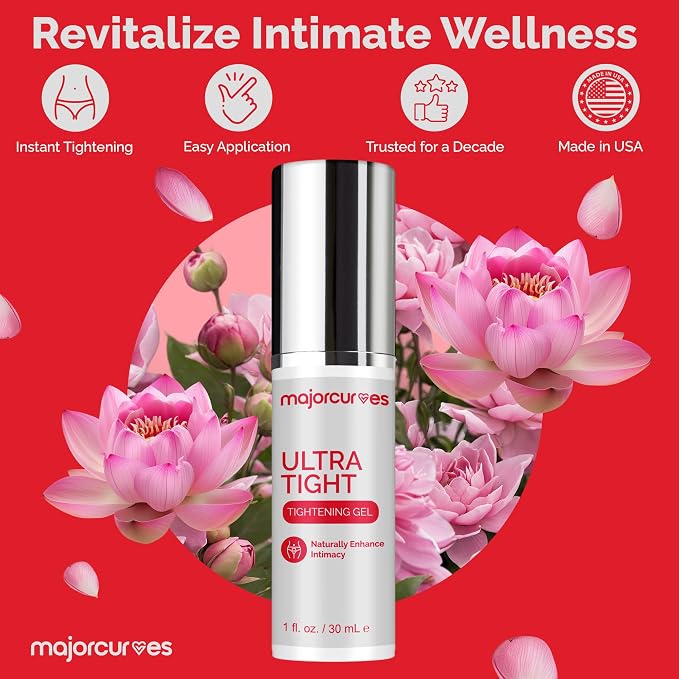 Major Curves Ultra Vaginal Tightening Gel - Instant Tightener, China Shrink Cream Alternative for Women, New Enhanced Formula with Witch Hazel and Organic Aloe Vera