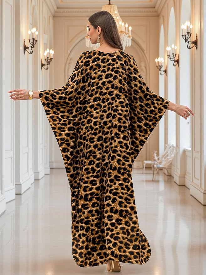 Mumu Dresses for Women Plus Size, Bohemian Kaftan Beach Cover Up Long Maxi Nightgown Soft Loungewear