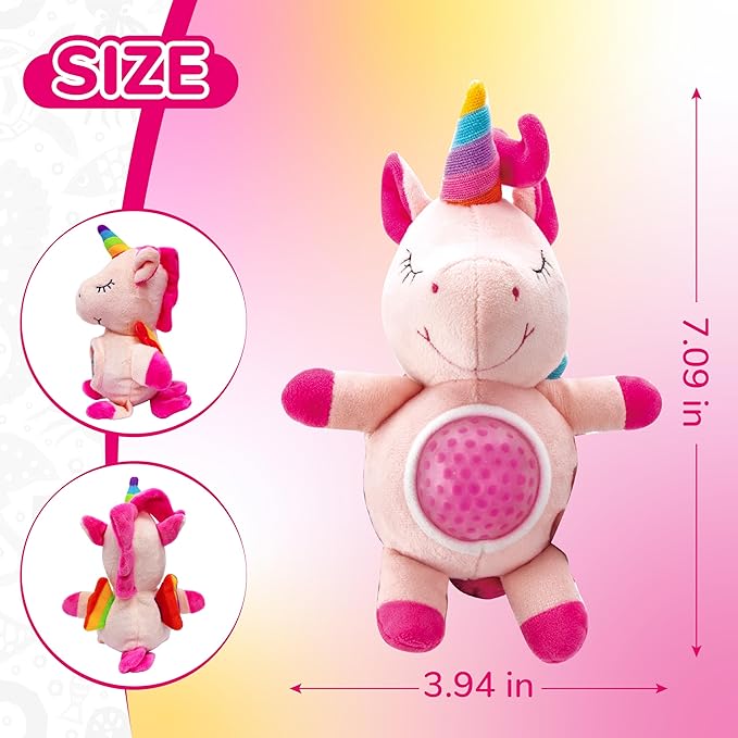 Unicorn Stuffed Animal, Stuffed Animals, Unicorn Toys for Girls Age 4-6, Plush Toys with Squishy Ball in Her Tummy, Christmas Birthday Gifts for Baby, Toddler, Kids