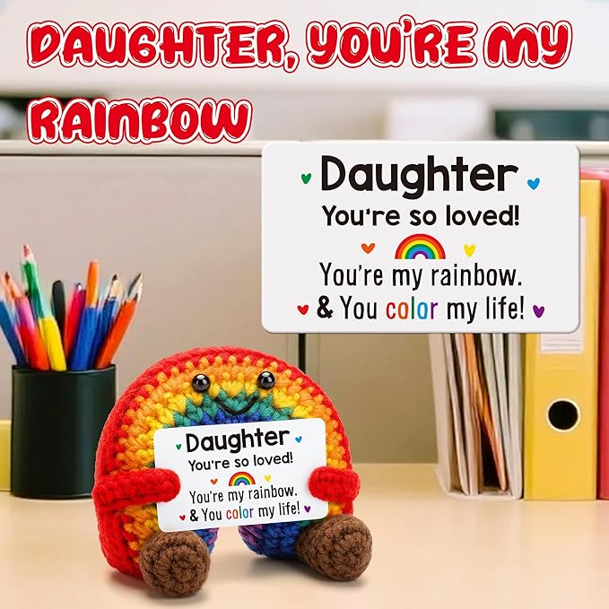 Mini Rainbow Daughter Christmas Birthday Gifts Tween Girls Trendy Stuff, Daughter Gift for 5 6 7 8 9 10 11 12 Year Old from Mom Dad, Valentines Tween Girl Gifts Trendy Stuff