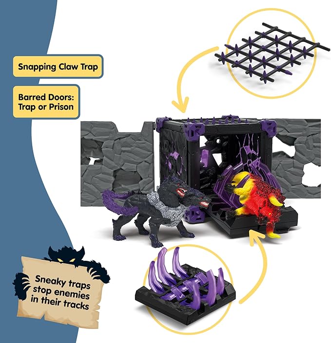 Schleich Eldrador Creatures - 40 PC Ice Battle Cave with Rat Toy Playset - Frozen Rodent Figurine for Boys and Girls with Expandable Fortress - Interactive, Imaginative Play for Kids Ages 7+ | 42677