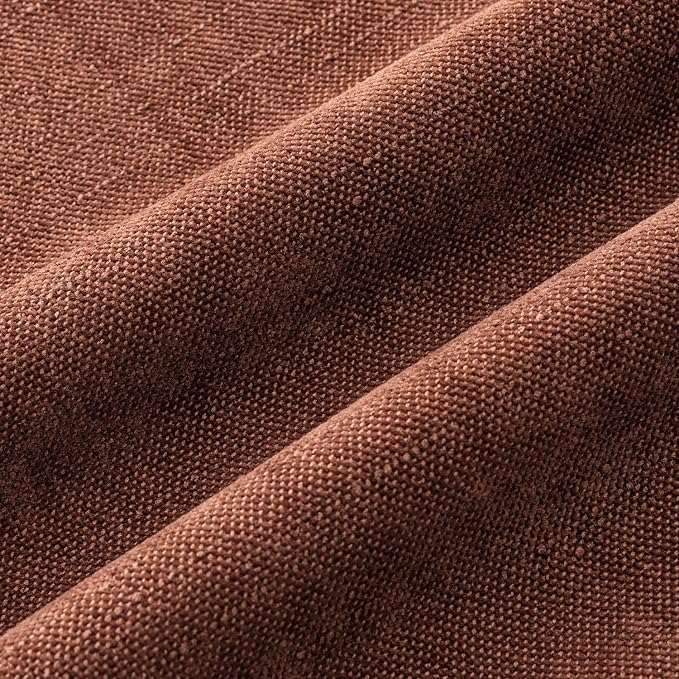 MIULEE Textured Chenille Throw Pillow Covers 18x18 Inch Red Taupe | Pack of 2 Decorative Soft Throw Pillows, Solid Textured Cushion Covers, Modern Home Decor for Couch Sofa Bedroom Living Room