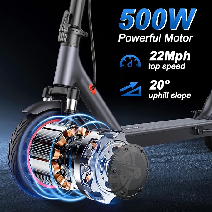 MAXSHOT Electric Scooter for Adults, 8.5/10/14" Tires, 19/22Mph, 350W/500W Motor, 21-28 Miles Range, Folding E-Scooter with Dual Suspension,APP(V1/SPRO/MAX/PRO/X1/X1PRO/PR)