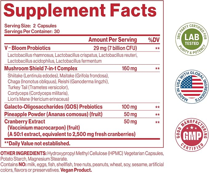 HerAure Vaginal Probiotics for Women - pH Balance, Healthy Vaginal Odor, Vaginal Flora, Yeast Balance, Women Probiotics and Prebiotics, Immune Support - Prebiotics & Lactobacillus Probiotic,2pcs x60CT