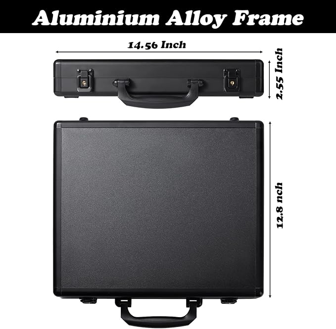 Azamou Toploader Binder for Trading Cards, Hard Cases, Holds 216 Toploaders, 9 Pocket Sleeves for 3" x 4" Cards (Black 216-Toploaders)