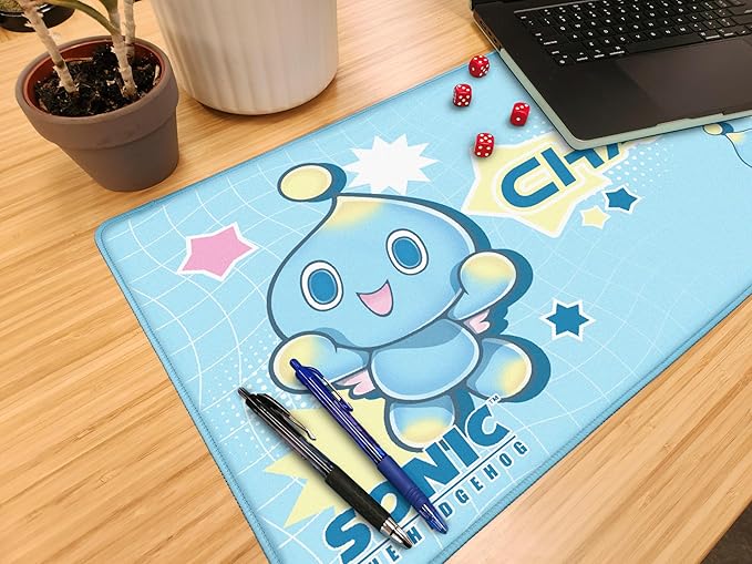 ModernSonic_Chao Playmat, Multi-Functional playmat Serves as Surface for Gaming Comfort and as a Protective Layer for Your Cards, Game Pieces and Table, Made from neoprenepolyester Fabric