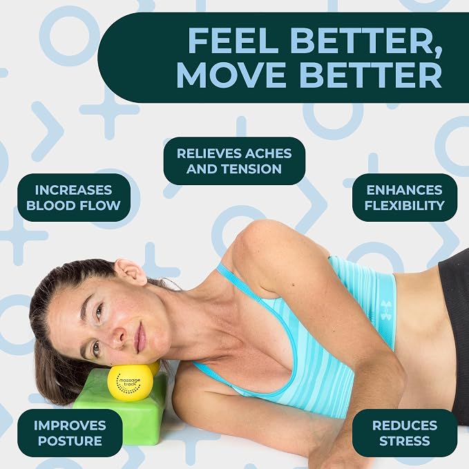 Deep Recovery Neck Track Myofascial Release Tool – Suboccipital Release Device for Jaw, Face & Neck Tension – Soft Foam Block with Slots for Massage Balls (Balls Not Included)
