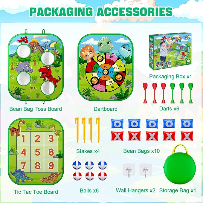 Bean Bag Toss Game for Kids, Toddler Toys for Party Games and Outdoor Toss Games, Gift for Birthday or Christmas for Kids Aged 3 4 5 6 7 8 Year Old