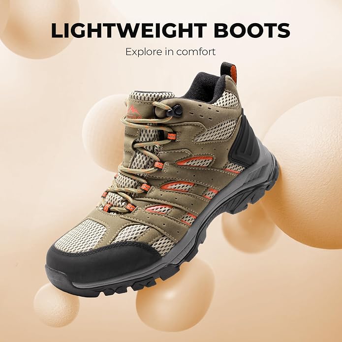 NORTIV 8 Women's Waterproof Hiking Boots Outdoor Ankle Trekking Mid Backpacking Mountaineering lightweight boots