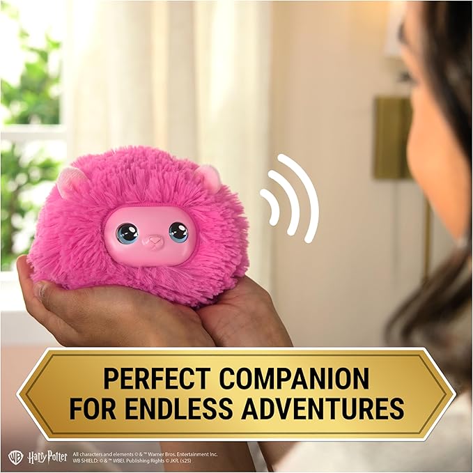 Wizarding World Harry Potter, Interactive Pygmy Puff Plush Toy Pet with Over 35 Sounds & Reactions, Kids Toys, Accessory for Halloween Costumes for Girls & Boys