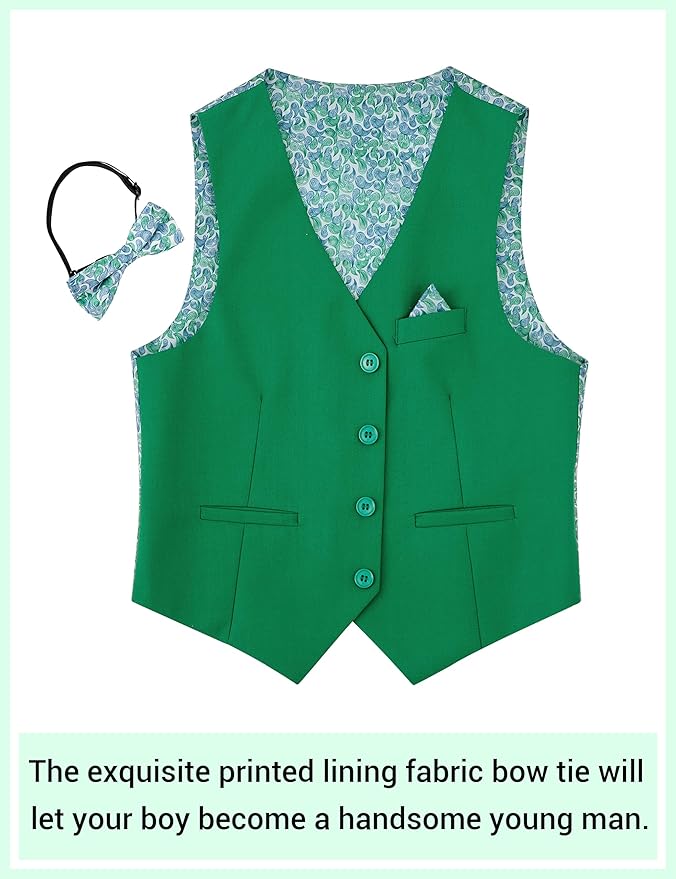 Happy Dolphin Boys Suit Set Modern Fit Kids Suits Adjustable Waist Boys Wedding Outfit for Boy Communion Suits for Boys
