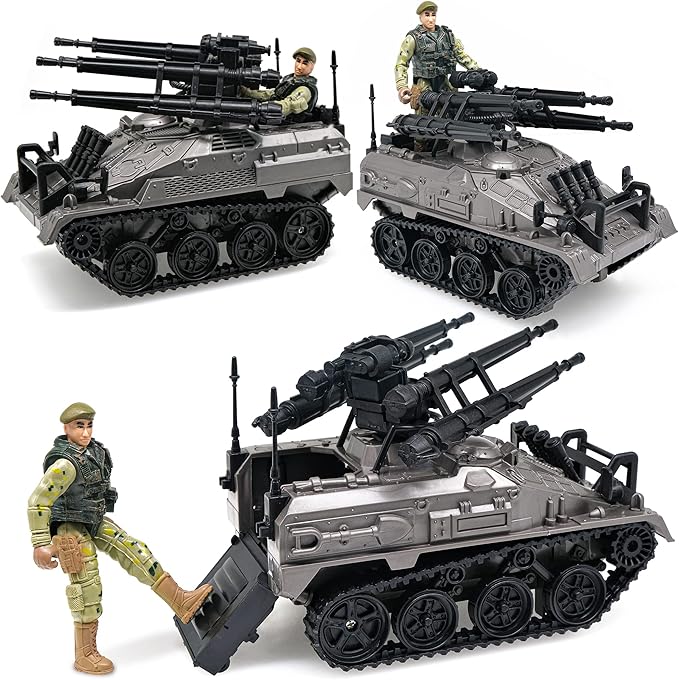 US Army Men Action Figures with Military Vehicles Toys Playset, Toy Soldiers with Military Trucks, Helicopter, War Tent for Kids Boys Girls, Best Age 6 7 8 9 10