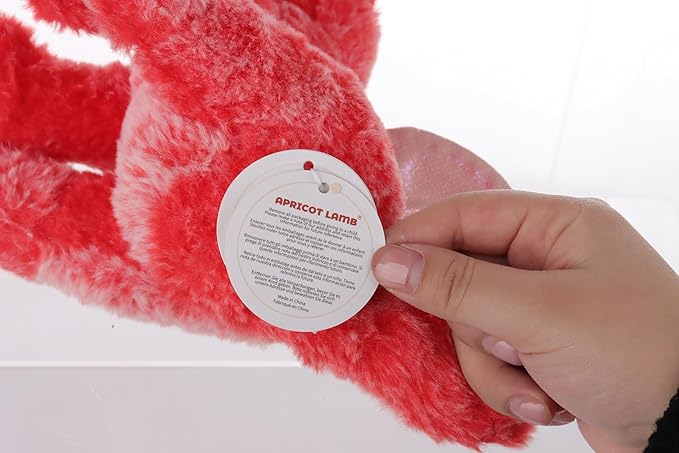 Apricot Lamb Toys Plush Red Plush Dragon Dinosaur Stuffed Animal Soft Cuddly Perfect for Child 8 Inches