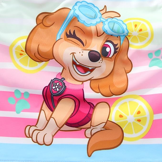 Paw Patrol Nickelodeon Skye Girls UPF 50+ Bathing Suit Tankini and Bikini Bottom Swimsuit Set for Toddler and Big Kids