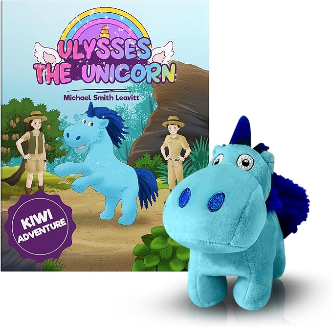 Ulysses The Unicorn Stuffed Animal with Interactive Storybook, Unicorn Plush Book with Stuffed Animal Set, Interactive Storytelling with Full-Color Illustrations (Ages 3-8)