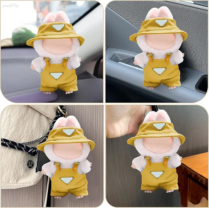 17cm Clothes Set (NO Doll): Hat & Overalls Set for 17cm Accessories Suit - Stylish Adorable Dolls Clothes Accessories - Cute Clothes for Dress up Unique Style (ZL-C003)