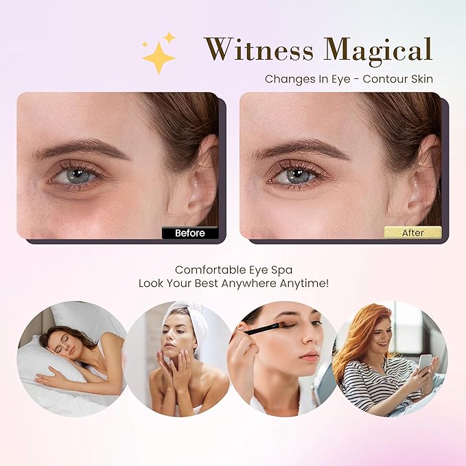 32 Pairs 24K Gold Under Eye Patches, Golden Cooling Hydrating Eye Mask for Dark Circles Puffiness Puffy Eyes, 32 Sets Anti Wrinkle Collagen Undereye Pad, Travel Beauty Skincare Face Gel