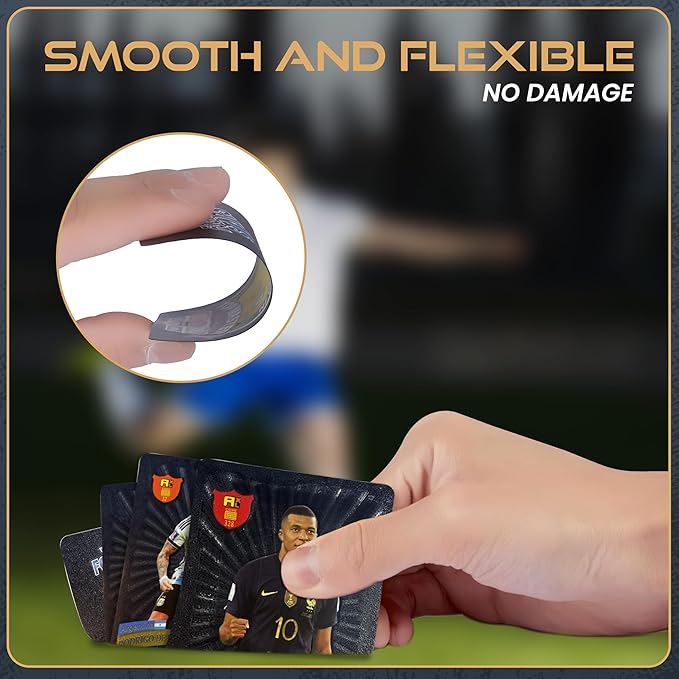 2026-27 Playing Soccer Cards | 55 Non-Duplicate Cards Per Pack | Fixed Card Set | Unforgettable Moment for Friends, Siblings & Soccer Fans | Printed on Premium Paper – Black – Not Original